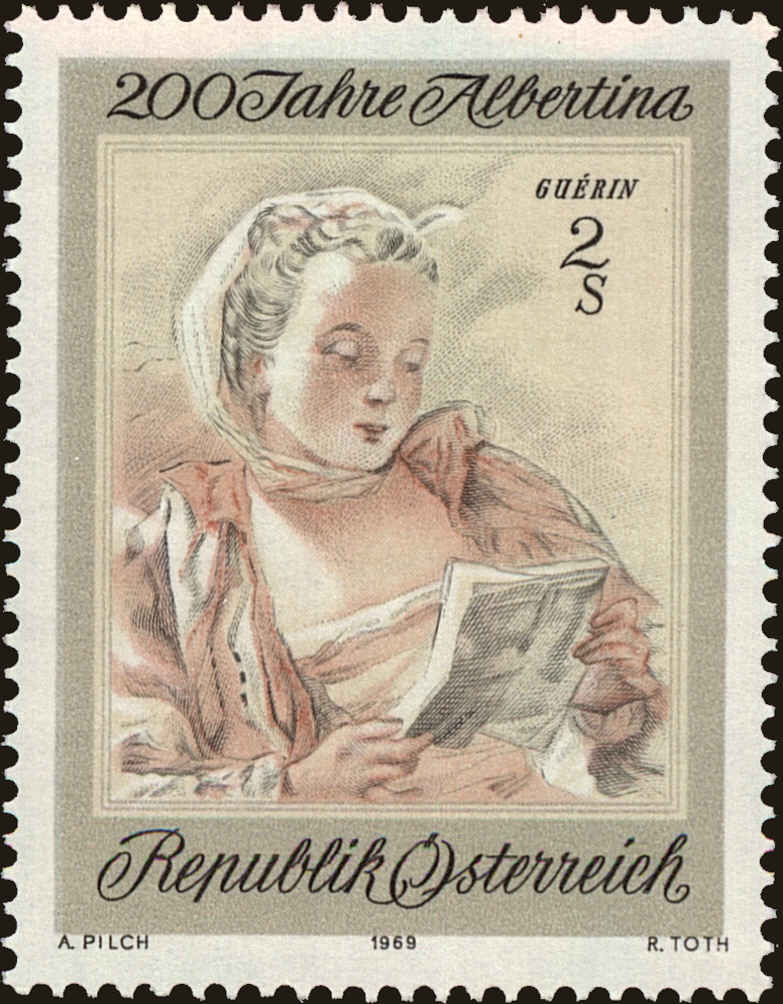 Front view of Austria 852 collectors stamp