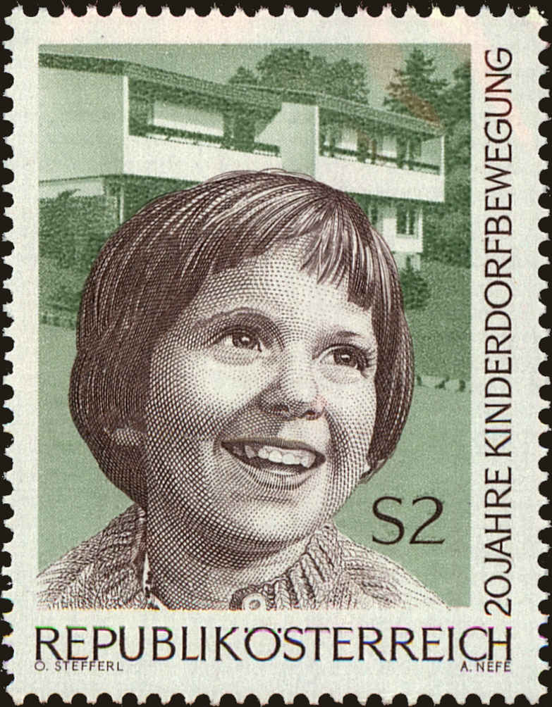 Front view of Austria 843 collectors stamp