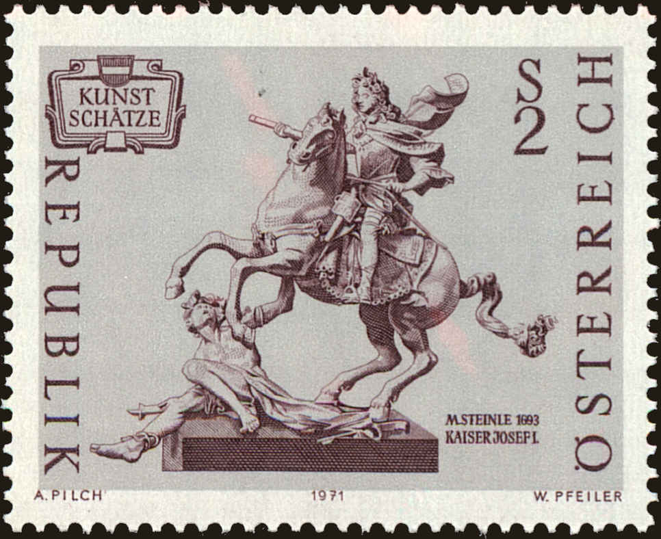 Front view of Austria 891 collectors stamp