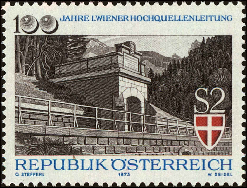 Front view of Austria 957 collectors stamp