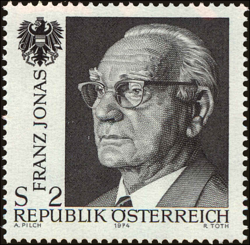 Front view of Austria 997 collectors stamp