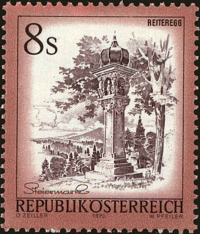 Front view of Austria 971 collectors stamp