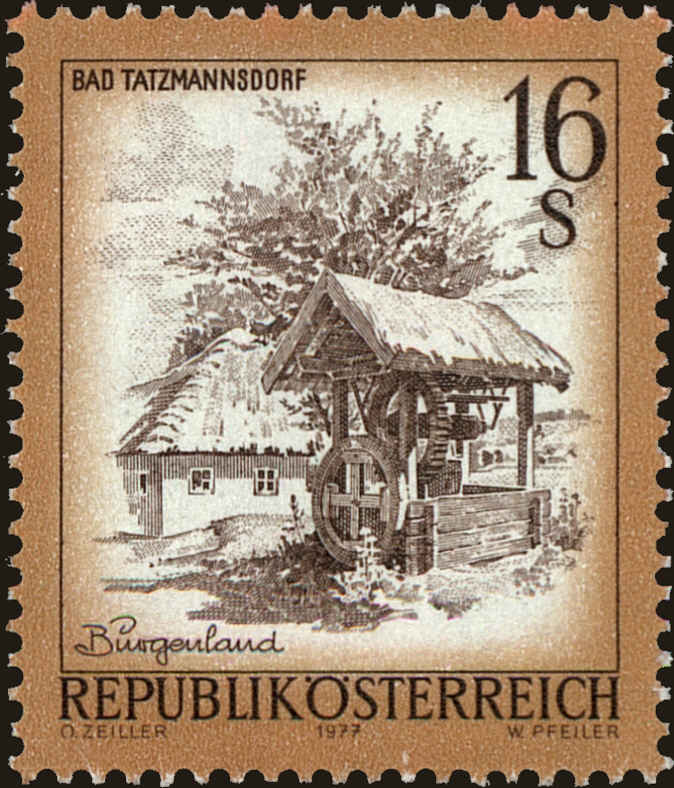 Front view of Austria 974 collectors stamp