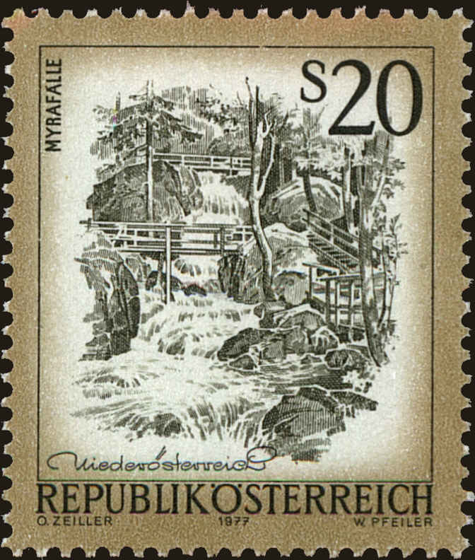 Front view of Austria 975 collectors stamp