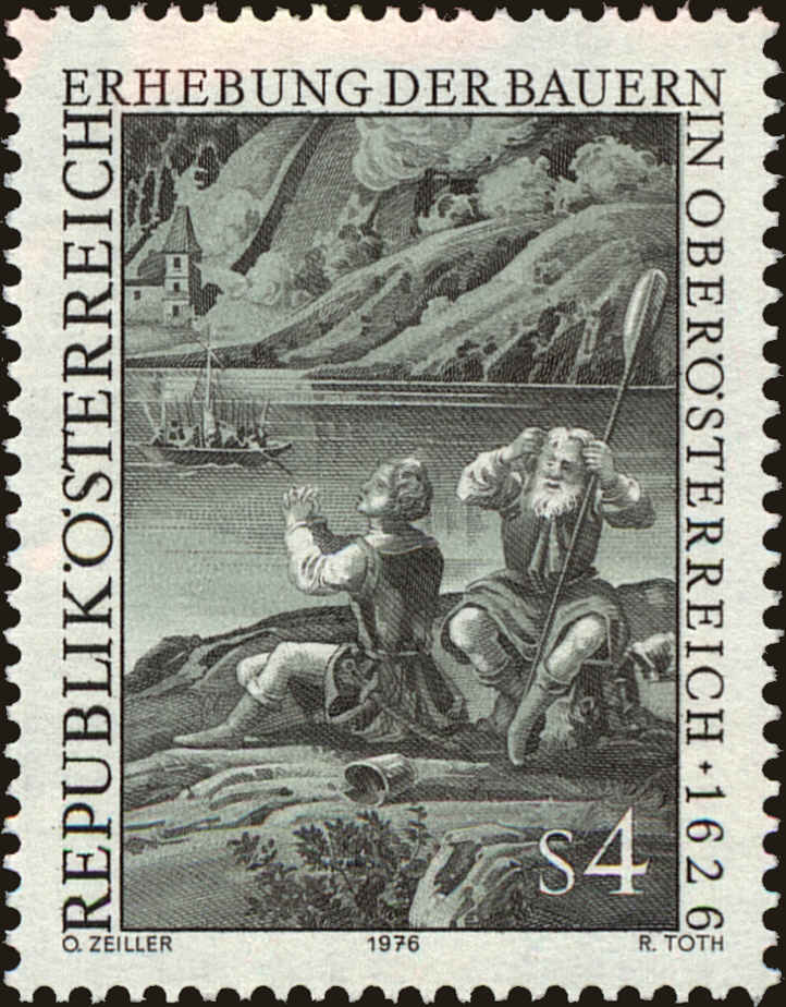 Front view of Austria 1034 collectors stamp