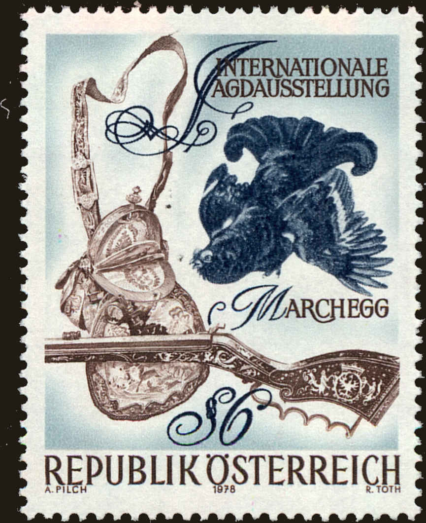 Front view of Austria 1078 collectors stamp