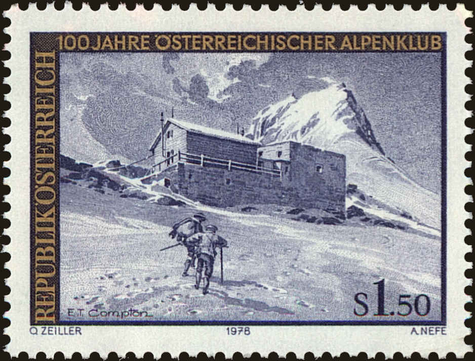 Front view of Austria 1097 collectors stamp