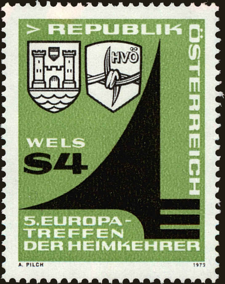 Front view of Austria 1127 collectors stamp