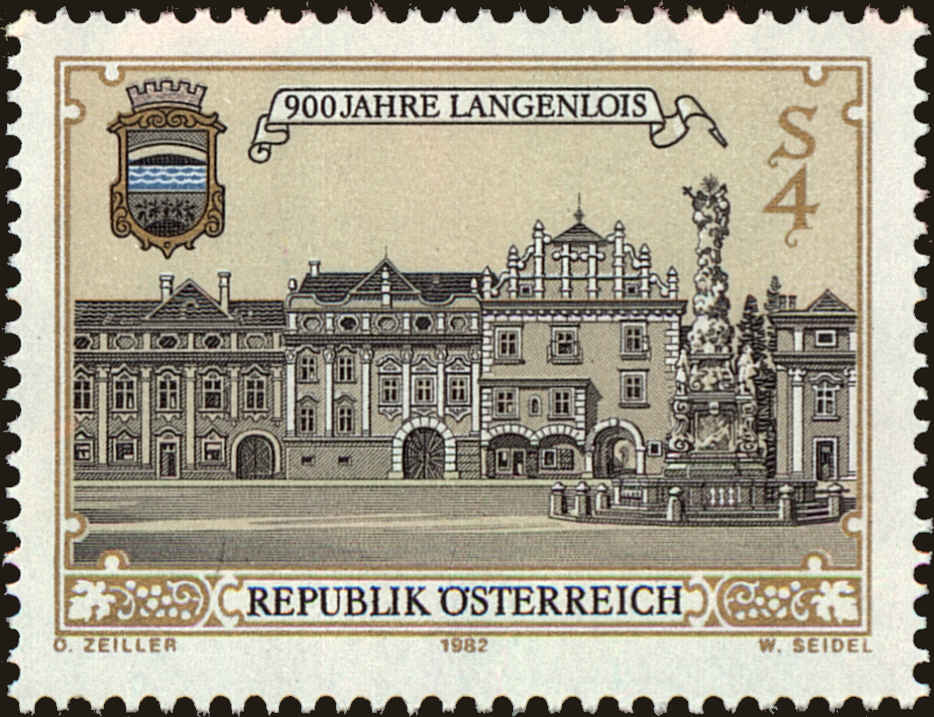 Front view of Austria 1214 collectors stamp