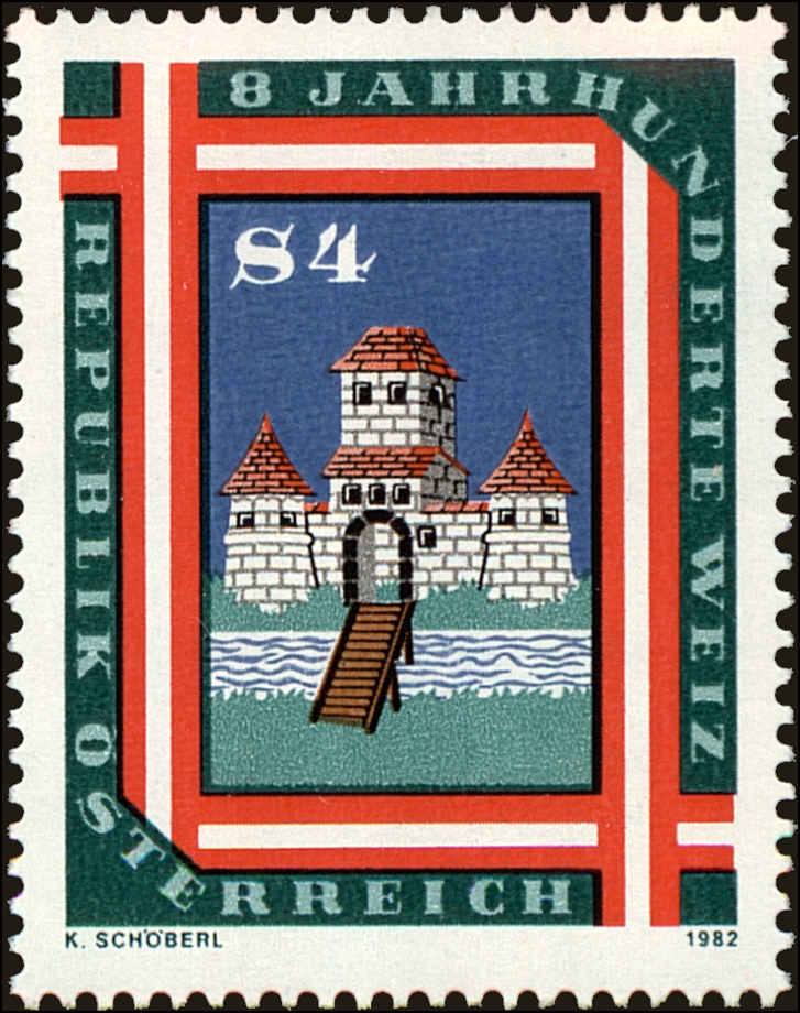 Front view of Austria 1215 collectors stamp