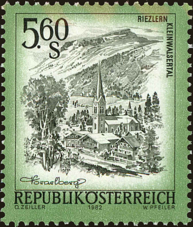 Front view of Austria 1106 collectors stamp