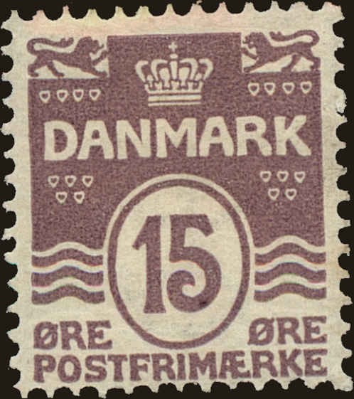 Front view of Denmark 63 collectors stamp
