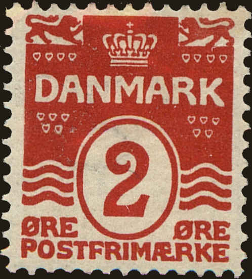 Front view of Denmark 58 collectors stamp
