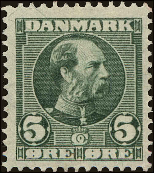 Front view of Denmark 70 collectors stamp