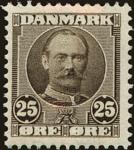 Front view of Denmark 75 collectors stamp