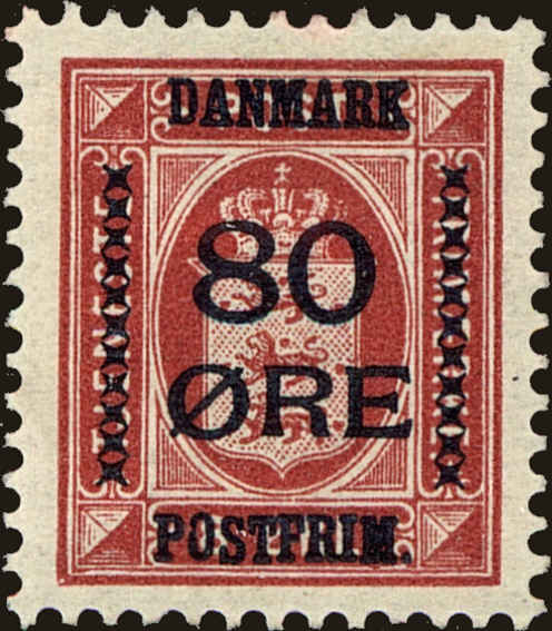 Front view of Denmark 137 collectors stamp
