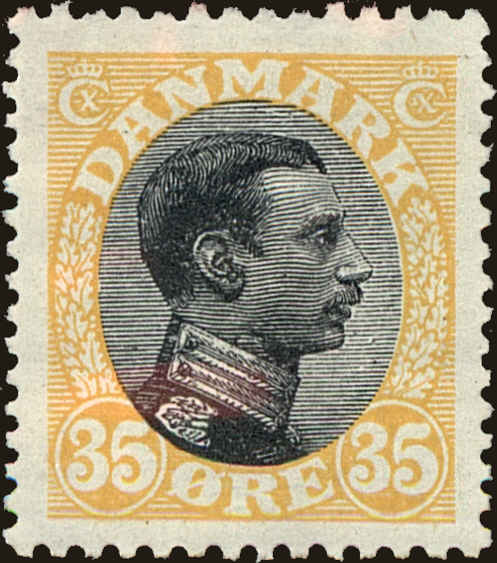 Front view of Denmark 115 collectors stamp