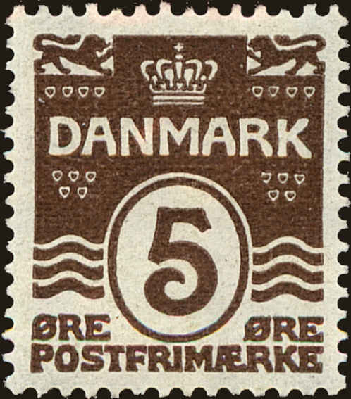 Front view of Denmark 89 collectors stamp