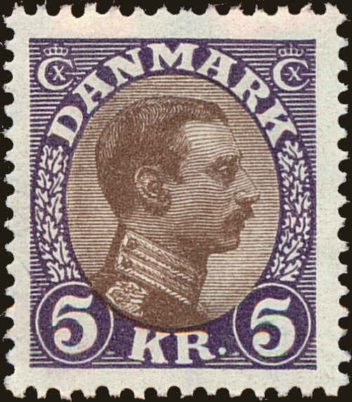 Front view of Denmark 130 collectors stamp