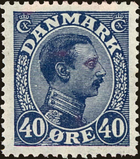 Front view of Denmark 118 collectors stamp
