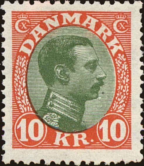 Front view of Denmark 131 collectors stamp