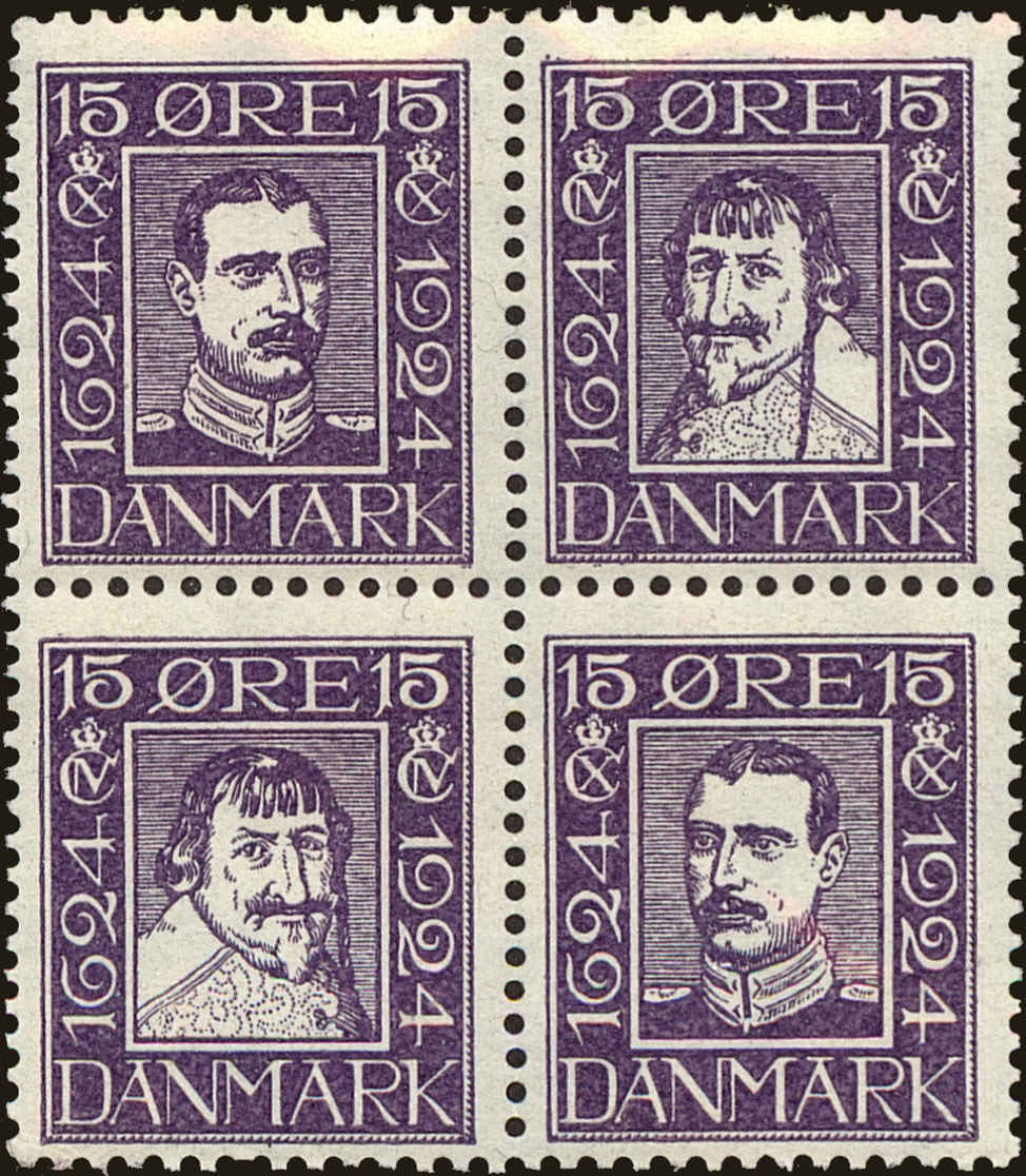 Front view of Denmark 171a collectors stamp