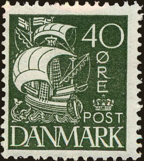 Front view of Denmark 197 collectors stamp