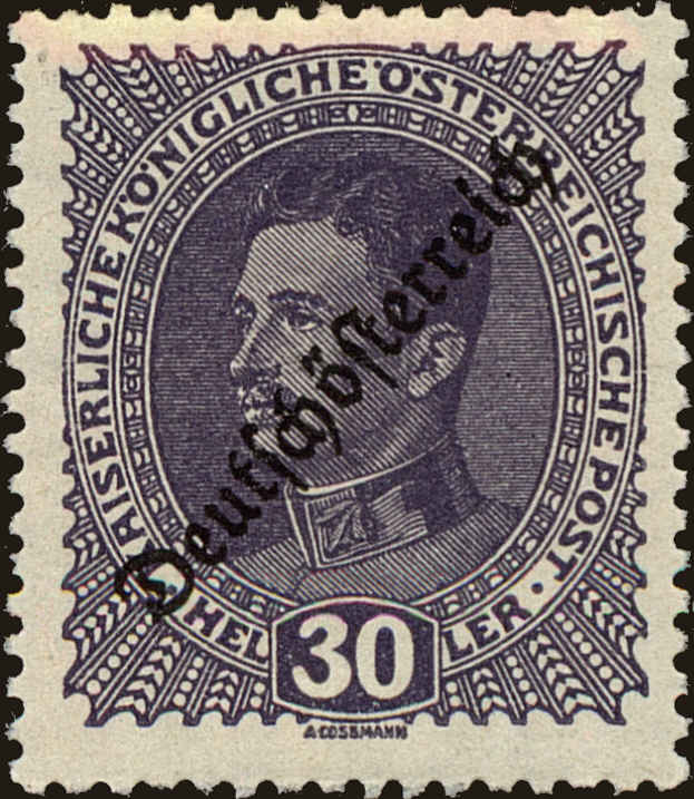 Front view of Austria 189 collectors stamp