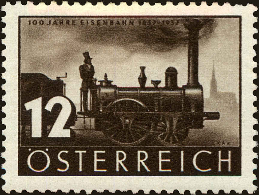 Front view of Austria 385 collectors stamp