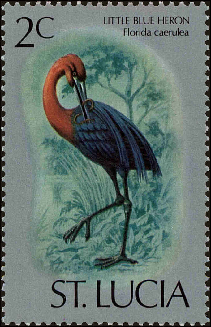 Front view of St. Lucia 388 collectors stamp