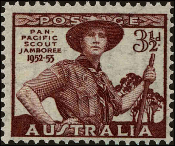 Front view of Australia 216 collectors stamp