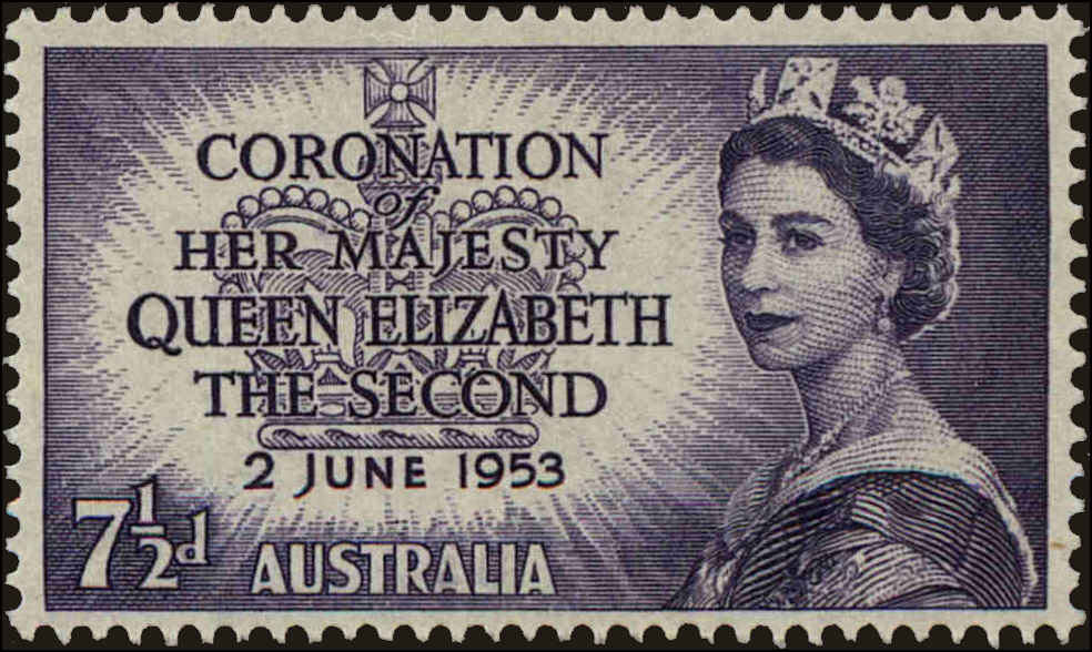 Front view of Australia 260 collectors stamp