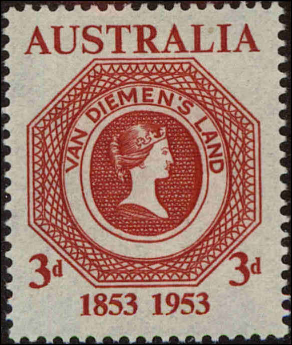 Front view of Australia 266 collectors stamp