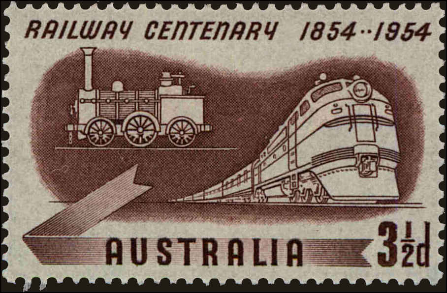 Front view of Australia 275 collectors stamp