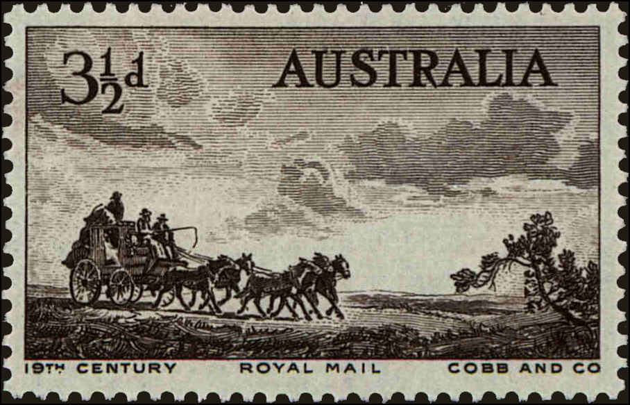 Front view of Australia 281 collectors stamp