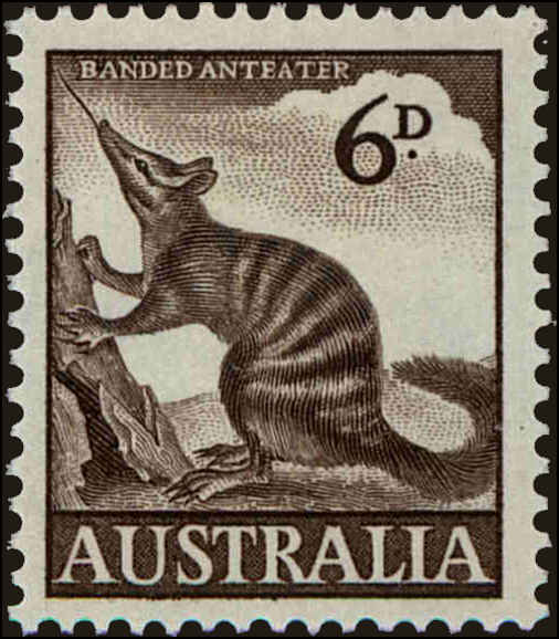 Front view of Australia 320 collectors stamp