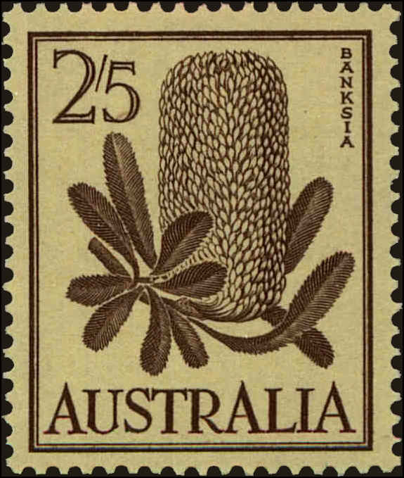 Front view of Australia 329 collectors stamp