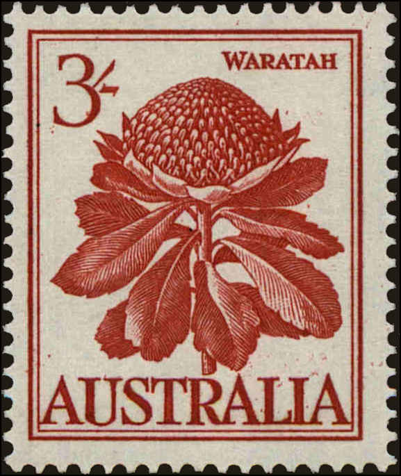Front view of Australia 330 collectors stamp