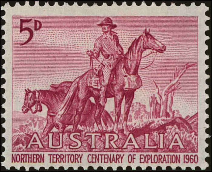 Front view of Australia 336 collectors stamp