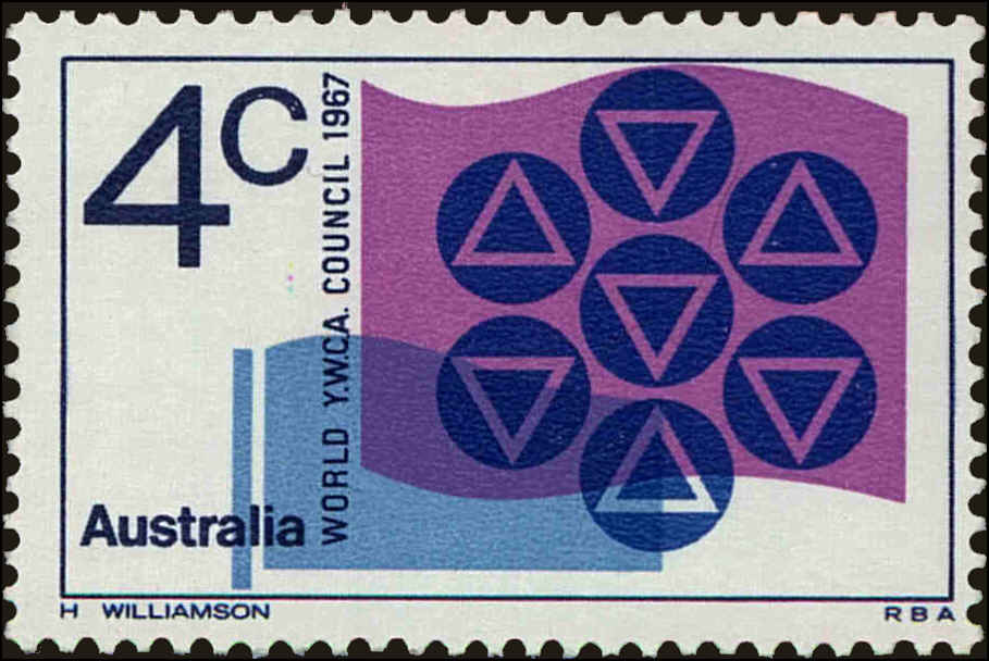 Front view of Australia 427 collectors stamp