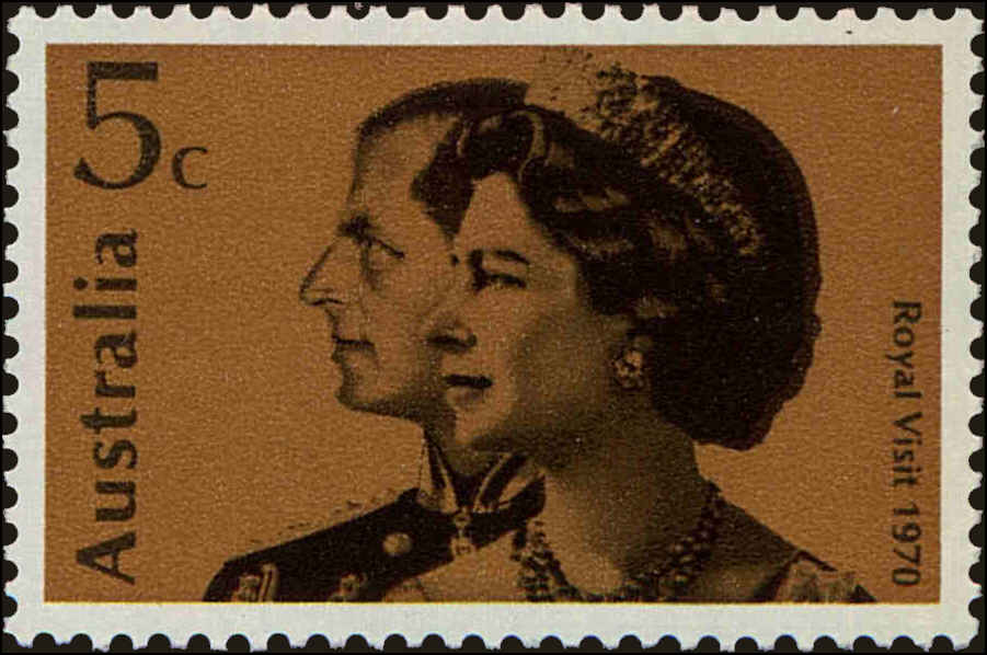 Front view of Australia 474 collectors stamp