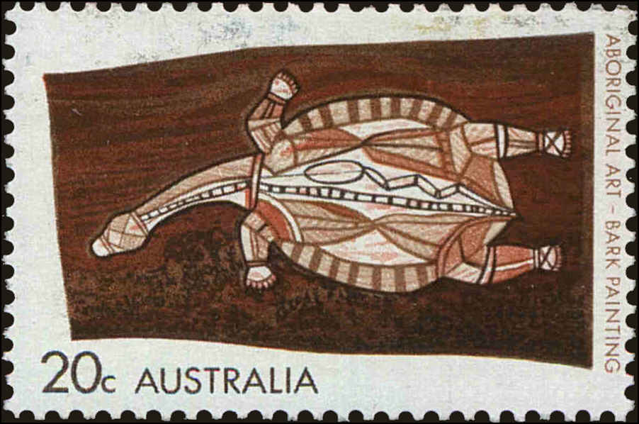 Front view of Australia 504 collectors stamp