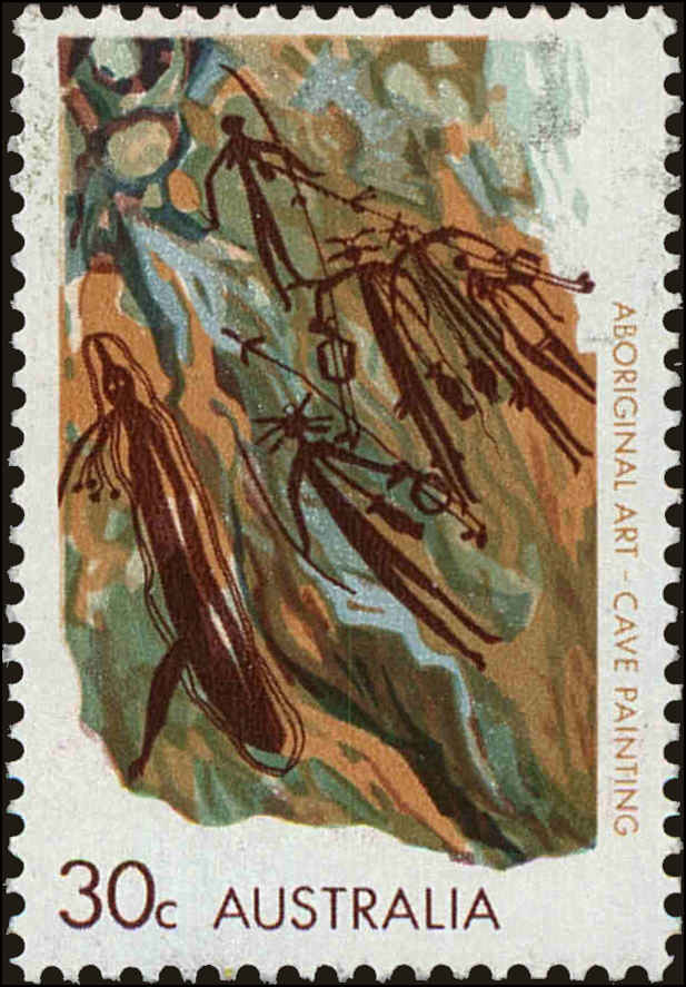 Front view of Australia 506 collectors stamp