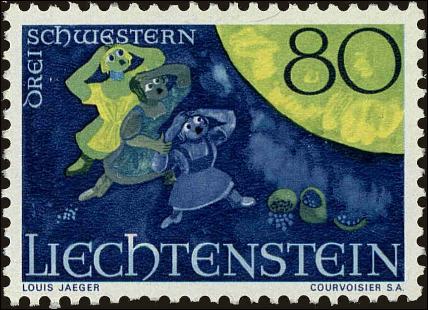 Front view of Liechtenstein 445 collectors stamp