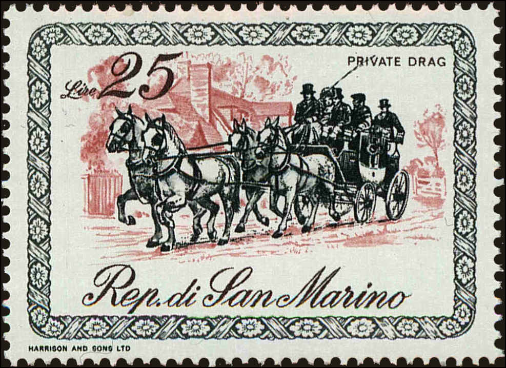 Front view of San Marino 705 collectors stamp