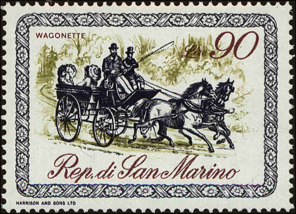 Front view of San Marino 708 collectors stamp