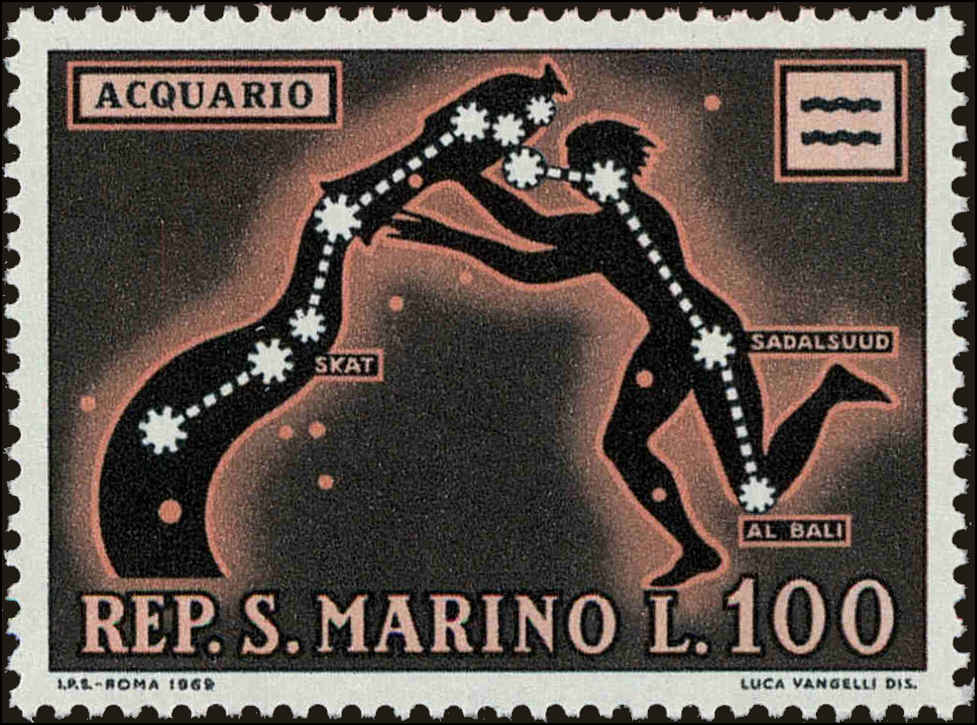 Front view of San Marino 726 collectors stamp