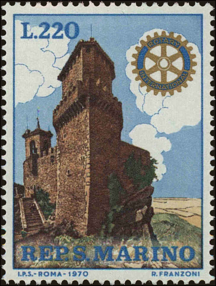 Front view of San Marino 732 collectors stamp