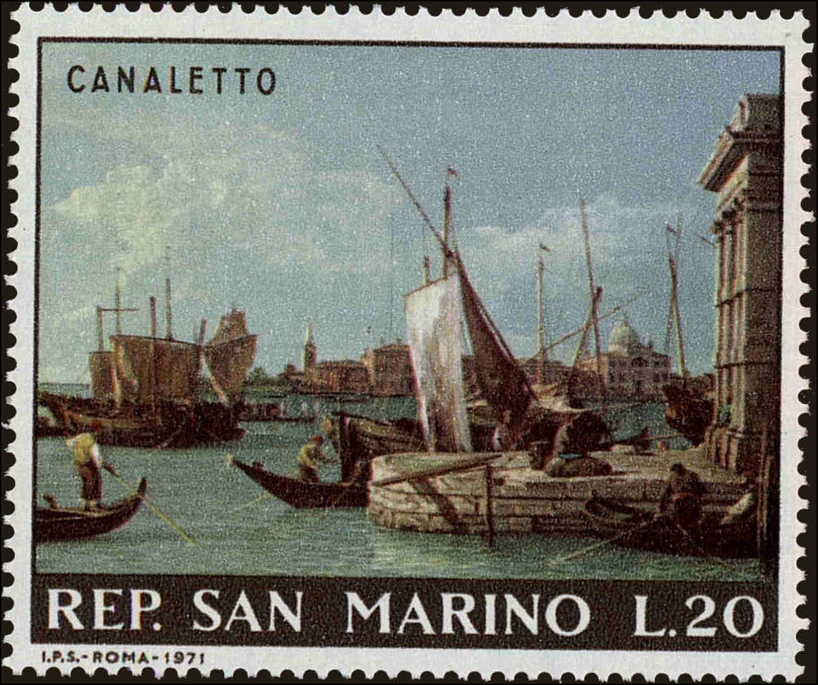 Front view of San Marino 746 collectors stamp