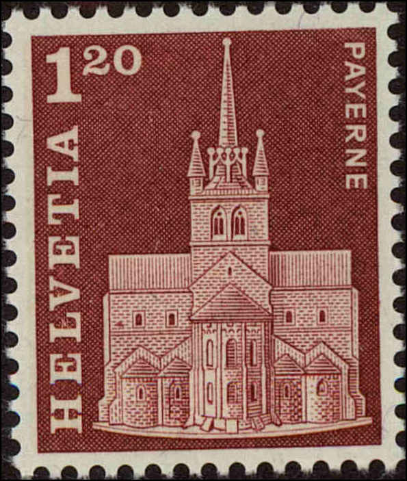 Front view of Switzerland 448 collectors stamp
